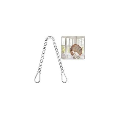 Chaîne avec Deux Mousquetons, capacité de 400 kg, chaîne de suspension robuste en acier inoxydable, chaîne d'extension pour Sac de Frappe, Yoga, Balançoire, Hamacs, 1 pièce