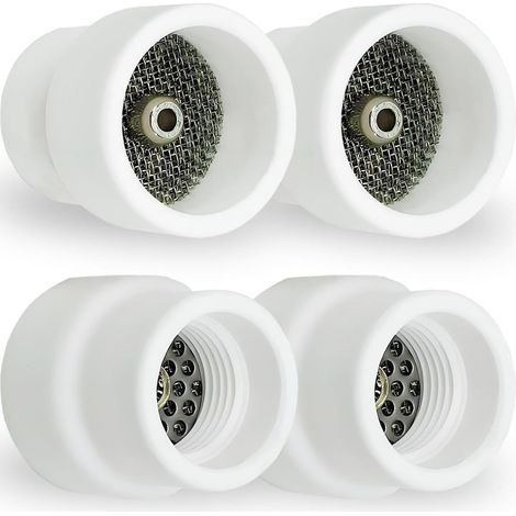 Coupelle en céramique (blanche) 12 pour TIG torche de soudage Kit d'accessoires Buse en alumine pour DB SR WP-9 17 18 20 25 26 Pistolet de soudage avec diffuseur de gaz Pièces de rechange (1/5)