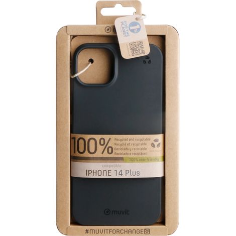 muvit for change funda recycletek compatible con Apple iPhone 14 Plus negra