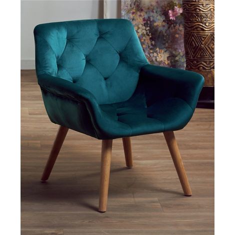 Sillon Saoul Terciopelo Azul 68X66X74 Cms (1/4)