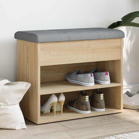 vidaXL Panca Porta Scarpe Rovere Sonoma 62x32x50 cm Legno (1/5)