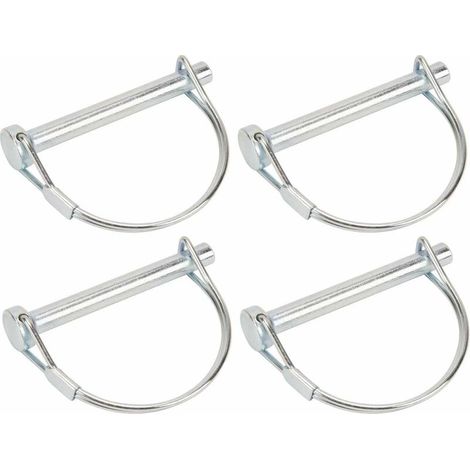 4x goupille à arceau diamètre 8mm x longueur 68mm rapide acier clip circlip remorque vélo tracteur motoculteur arbre verrouillage (1/2)