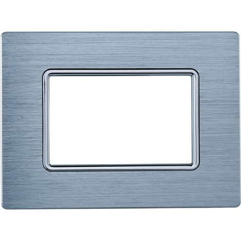 ETTROIT MT86406 4P Aluminiumplatte Silberfarbe Kompatibel mit Bticino Matix (1/2)