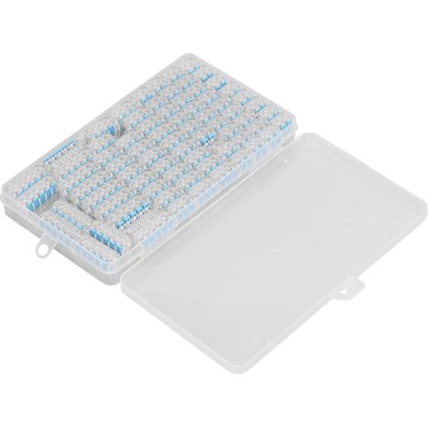 Kit de 75 connecteurs à levier pour câbles à raccordement rapide, assortiment de borniers à insertion, bleu (1/5)