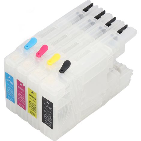 Lot de 4 cartouches d'encre compatibles BK C M Y 4 couleurs pour imprimante jet d'encre (1/5)