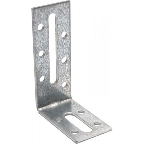 Simpson Strong Tie – Équerre de fixation 120x55mm en acier galvanisé S250GD – Épaisseur 2,5mm – Trous oblongs pour ajustement facile – Pour bois et béton - EFIXS120