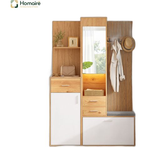 Meuble de rangement blanc en mdf 120 x 32 x 178 cm HOMAIRE (1/5)