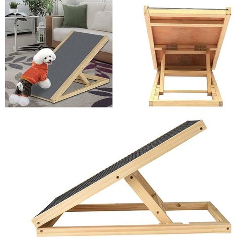 Échelle pour animaux de compagnie pliante pour rampe pour animaux de compagnie-réglable en hauteur, avec tapis antidérapant, échelle pour animaux de compagnie sûre, rampe portable pour animaux de comp
