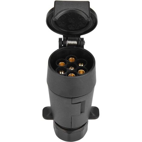 Adaptateur de Prise de Remorque de Voiture à 7 Broches, Connecteur de Fil à 7 Pôles pour Le Remorquage D'attelage de Caravane 12V (1/5)