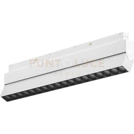 GFA1301- MODULO LED ANTIABBAGLIAMENTO REGOLABILE PER BINARIO DOPPIA ACCENSIONE AD INCASTRO MAGNETICO PER BINARIO 48V 3000K 1631LM 18W 23,6CM BIANCO
