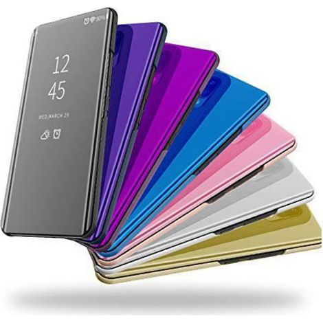 Etui A Rabat Pour Huawei P30 Pro - Protection Antichoc Avec Miroir Et Fonction Support - Violet (1/4)