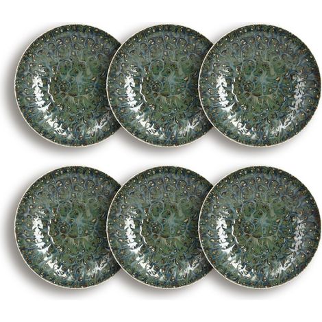 Lot de 6 assiettes creuses en porcelaine 21cm, VENUS (1/5)