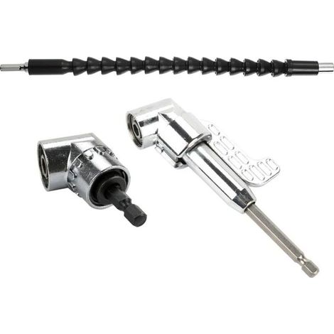 Outil d'extension de tige hexagonale coudée droite à 105 degrés Ulisem3pcs Force d'extension flexible (1/4)