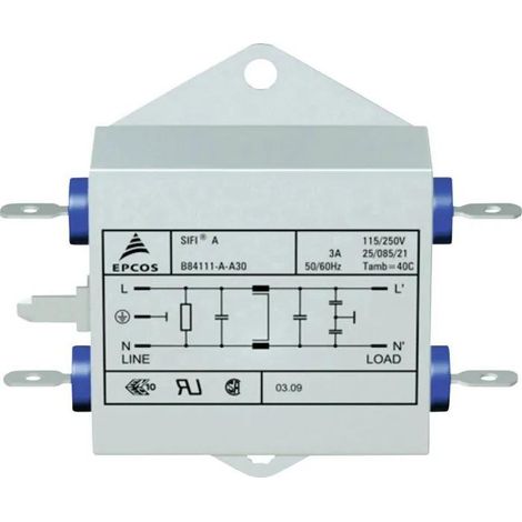 TDK Filtro antiparasitario negro 70x76,5x22,3 mm
