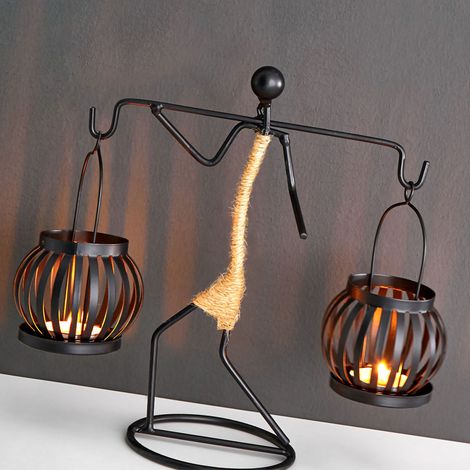 Bougeoir design européen D, décoration créative pour table de restaurant nordique, bar, salon, accessoire de décoration intérieure. (1/3)