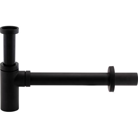 Siphon lavabo design finition noir mat
