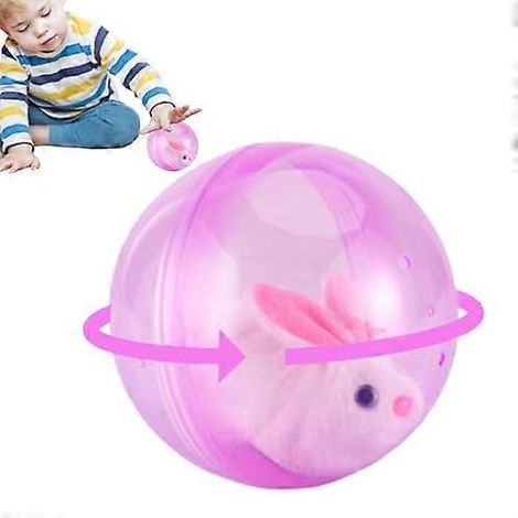 Balle électrique pour hamster - Jouet interactif à rouler pour chats et chiens, rotation à 360°, jeu d'éveil amusant pour l'intérieur et l'extérieur