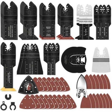 Set of 116 multi-tool saw blades, universal accessories for oscillating tools, compatible with Einhell, Makita DTM51Z, Dremel, Parkside and more