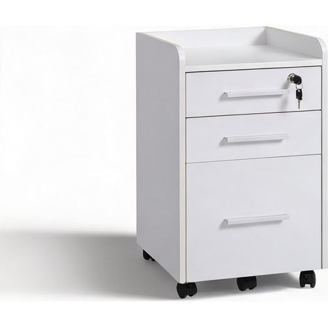 Meuble de rangement de bureau bianco 39,2 x 40 x 65,4 cm (1/5)