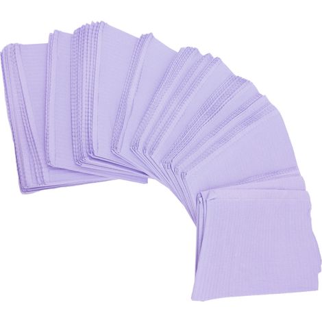 125 bavoirs dentaires jetables à haute absorption - Idéal pour les tatouages dentaires - Violet (1/5)