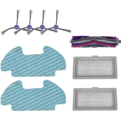Lot de 9 filtres de rechange pour brosse latérale rotative de l'aspirateur Samsung Powerbot-E VR05R5050WK Édition C 0702 (1/4)