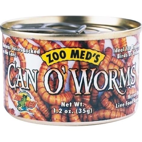 Can O'Worms 35 g cibo completo a base di vermi essiccati, ideale per draghi barbuti, tartarughe, pesci e uccelli