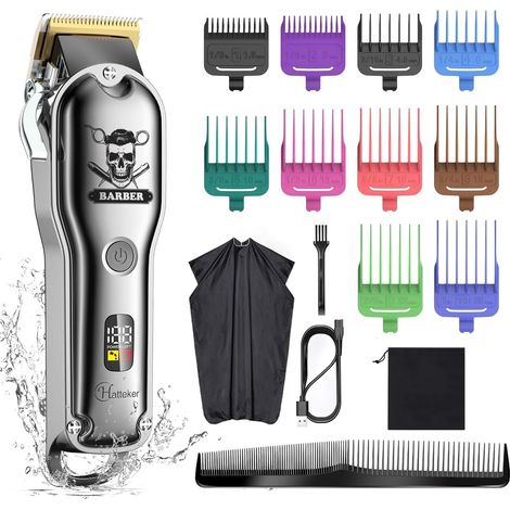 Tondeuse Cheveux professionnelle Tondeuse à cheveux hommes Tondeuse Cheveux et barbe Tondeuse barbe longs USB Rechargeable Indicateur LED (1/5)