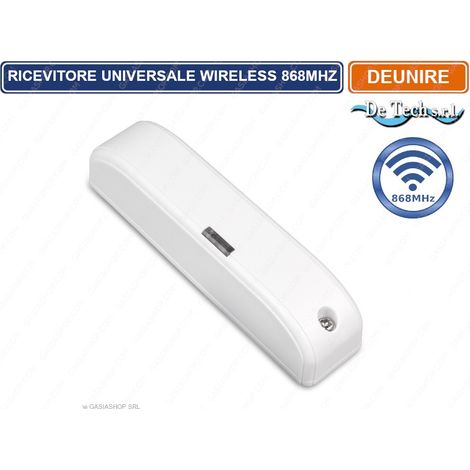 RICEVITORE RADIO WIRELESS UNIVERSALE BIDIREZIONALE 868 MHZ FM 16 DISPOSITIVI ASSOCIABILI