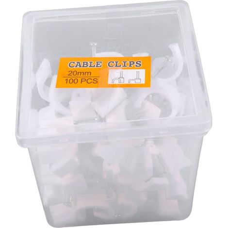 100pièces Collier De Serrage Pvc De Crochet De Support Pour Tube Électricien Clip De Câble à Clous Acier Support Mural Fixe Pour Fil Lot (1/5)