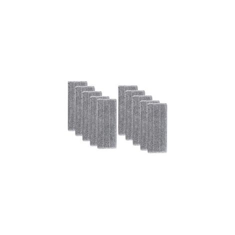 Lot de 10 têtes de balai en microfibre, kit de nettoyage de rechange pour balai à franges, têtes de balai ménagères, compatibles avec les balais à franges plates, chiffon de nettoyage en microfibre, -