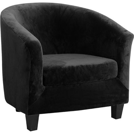 Housse de canapé souple avec accoudoirs, housse pour canapé une place, haute élasticité, texture agréable, ensemble deux pièces (housse de canapé + housse de coussin d'assise), coloris (1/5)