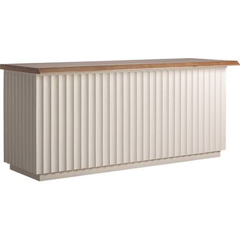 Comptoir de bar contemporain en bois - blanc et brun (1/5)