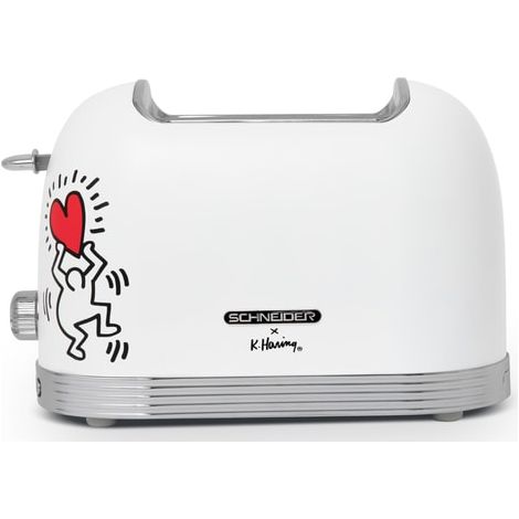 Schneider - Scto2ktecw - Grille-pain Keith Haring 2 Fentes - Tech Art Blanc Mat - 815 W (1/5)