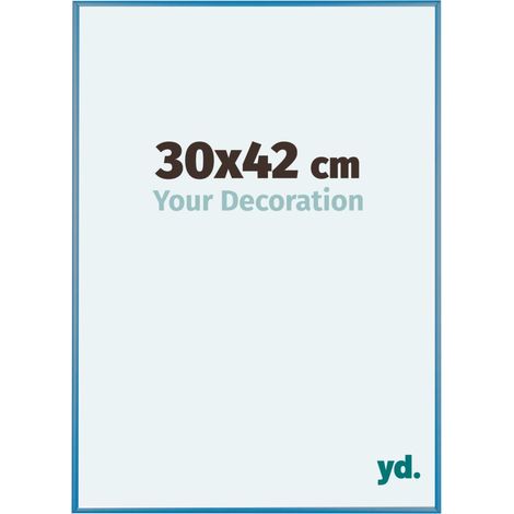 yd. - Cadre photo 30x42 - Bleu Acier - Aluminium - Kent