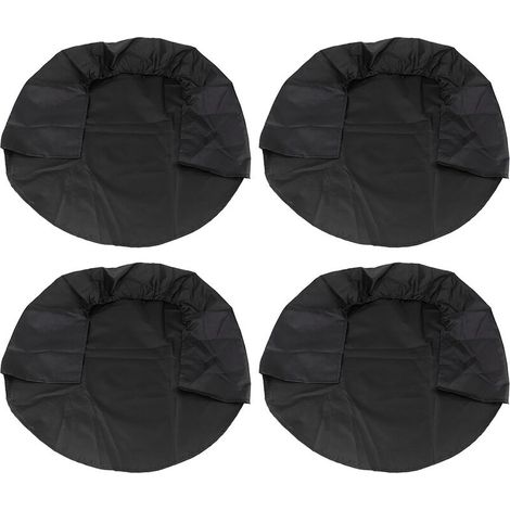 Couvre-pneus de roue de 32 pouces, 4 pièces, housses de protection pour camping-car, camion, voiture, camping-car, remorque, noir