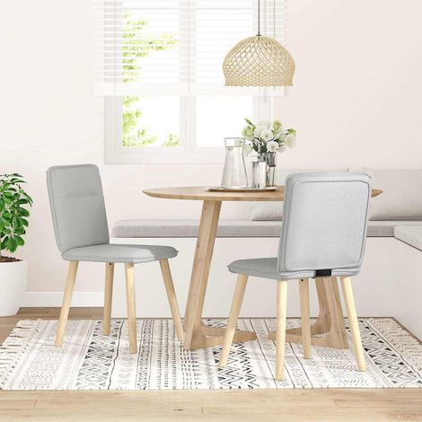 Maison Exclusive - Sedie da Pranzo 2 pz Grigio Nuvola in Tessuto (1/5)