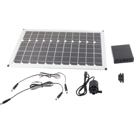 Pompe à eau solaire 20 W, pompe submersible pour fontaine, panneau solaire 12 V, hauteur de refoulement de 5 m, idéale pour le jardin. (1/5)