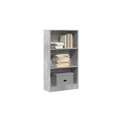 Bibliothèque gris béton 60x24x109 bois d'ingénierie (1/5)