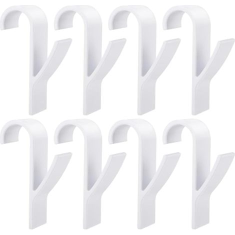 Juego de 8 ganchos redondos para radiador, plástico ABS, capacidad de carga de 3 kg, 2,5 cm de diámetro, baño, cocina, jardín. (1/5)