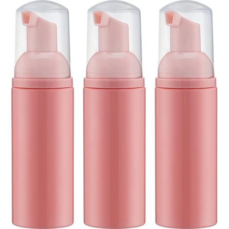 Schaumspender (rosa), leerer Reisegrößen-Schaumspender für Seife, Shampoo, Wimpernreiniger (60 ml, 3er-Pack) - AquaForge (1/4)