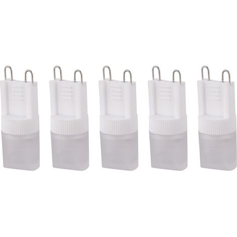 Lot de 5 ampoules LED G9 blanc chaud 1 W, spot lumineux haute puissance, 220-240 V CA (1/4)