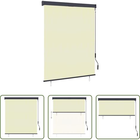 Volet vertical - Store roulant d'extérieur 140 x 250 cm Crème (1/5)