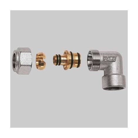 GOMITO FEMMINA CROMATO FAR COMPLETO - 1" x 32 x 3