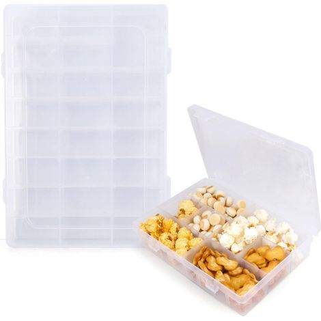 Boîte De Rangement Plastique - 24 Casiers, Petite Boîte De Rangement Accessoires Cheveux (1/5)