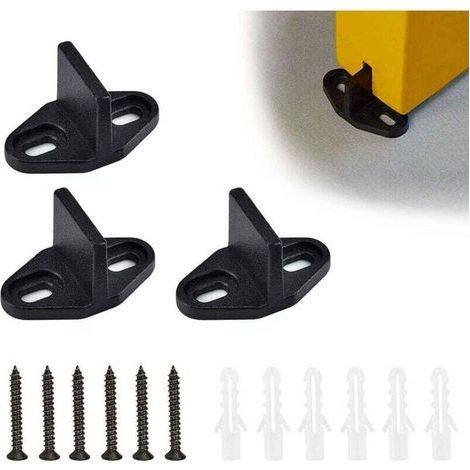 Guida per porte scorrevoli, guida per porte, guida a pavimento per porte scorrevoli, guida a pavimento multifunzionale per porte scorrevoli in 3 pezzi, con viti e tubo di espansione (1/4)