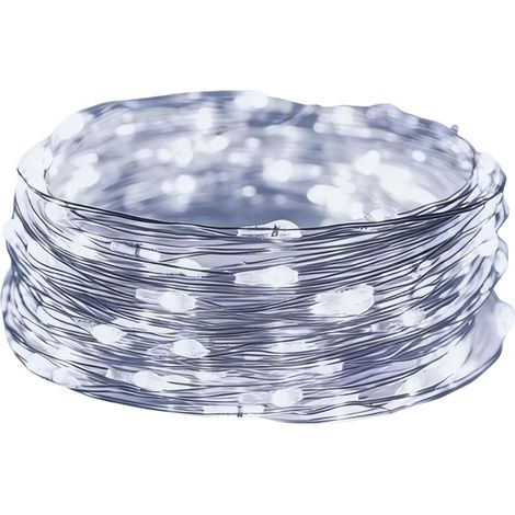 Catena Luminosa LED 100 Luci su Filo di Rame 10 m Bianca (1/5)