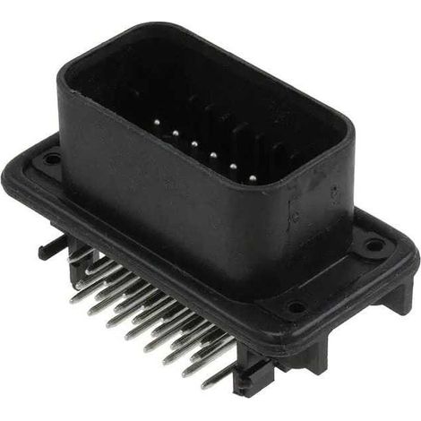 Connettore AmpSeal femmina 23 vie nero da circuito stampato 90°