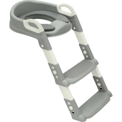Riduttore per WC, altezza regolabile, design pieghevole, grigio (1/2)