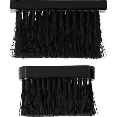 Lot de 2 brosses de cheminée oblongues et résistantes avec manche en bois, compatibles avec les foyers, barbecues et cheminées à bois. (1/5)