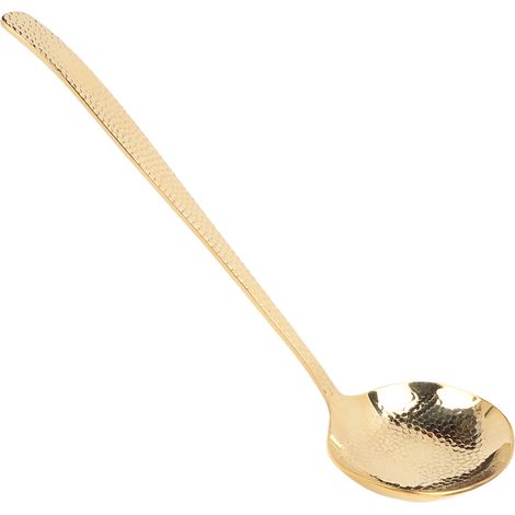 Louche de Cuisine en Laiton Doré Élégante, Poids Équilibré et Durable pour Préparation Culinaire (1/5)